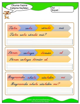 ü sesi Çalışma Sayfaları